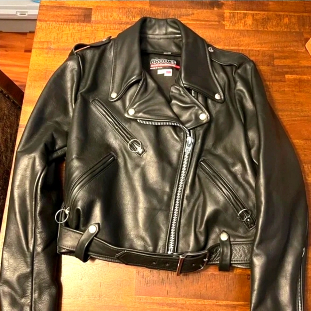 Brooks Black Leather Jacket